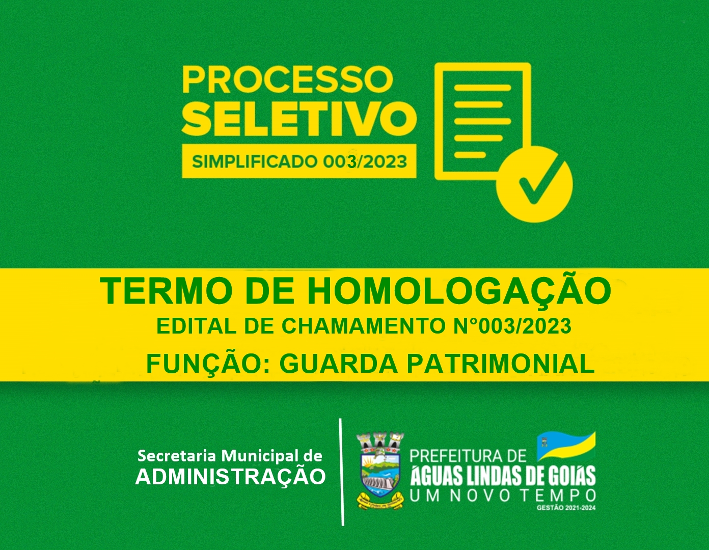 EDITAL DE CONVOCAÇÃO Nº 003/2023 - CONCURSO PÚBLICO - Prefeitura