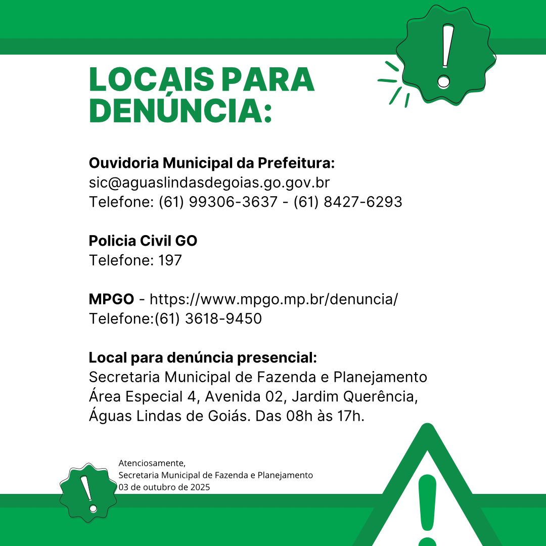 LOCAIS PARA DENÚNCIA - 2